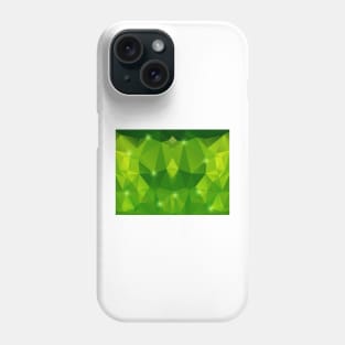 Abstract green triangle geometrical background Phone Case