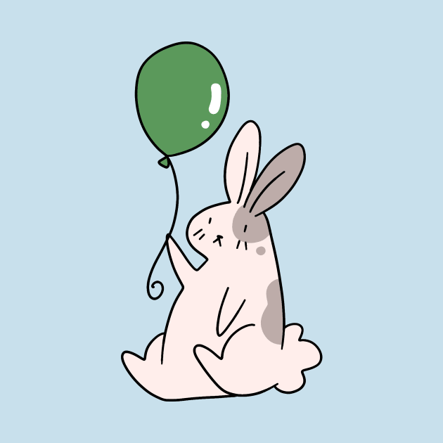 Green Balloon Bunny by saradaboru