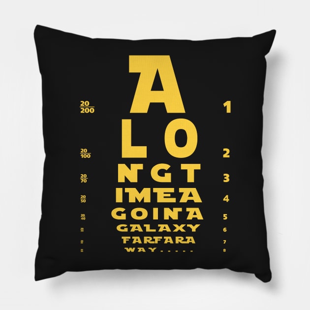 Snellen Chart Wars Pillow by becanfa12