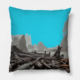 turquoise ruby beach Pillow