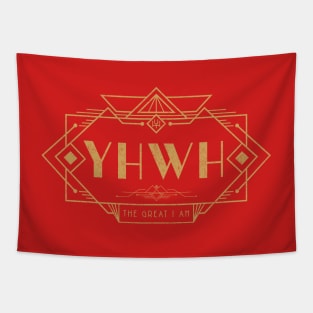 YHWH - The Great I Am - Gatsby Edition Tapestry
