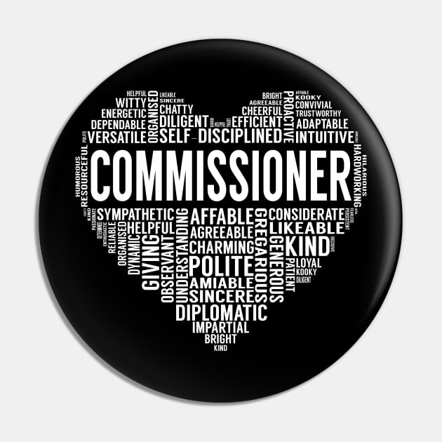 Commissioner Heart Pin by LotusTee