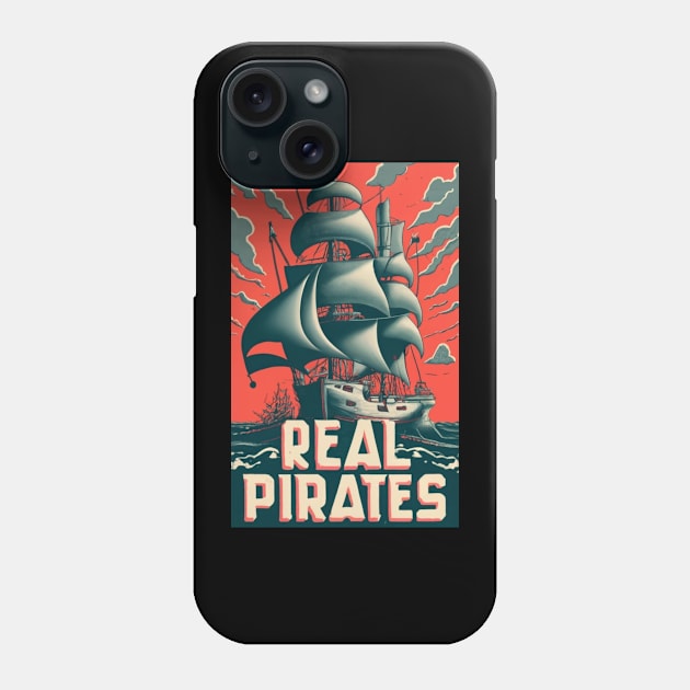 Pirates Ship Sailing Phone Case by Abeer Ahmad