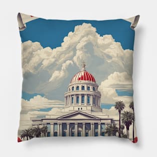 San Jose California United States of America Tourism Vintage Poster Pillow