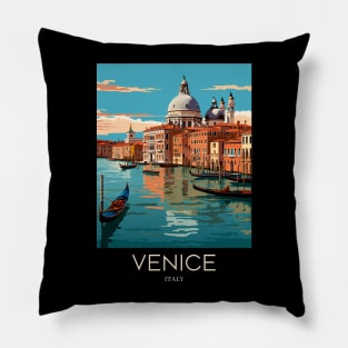 A Pop Art Travel Print of Venice - Italy Pillow