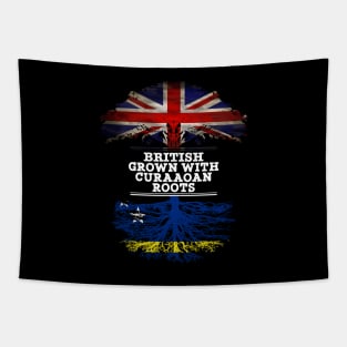 British Grown With Curaaoan Roots - Gift for Curaaoan With Roots From Curacao Tapestry