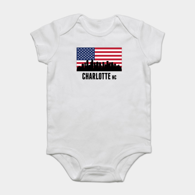 Charlotte Nc American Flag Charlotte Onesie Teepublic