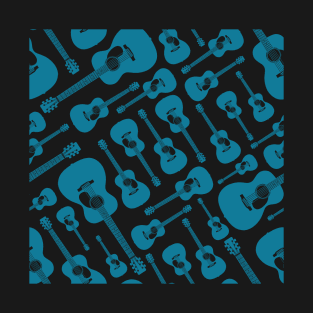 Acoustic Guitar Seamless Pattern T-Shirt