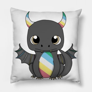 Disability pride flag dragon Pillow