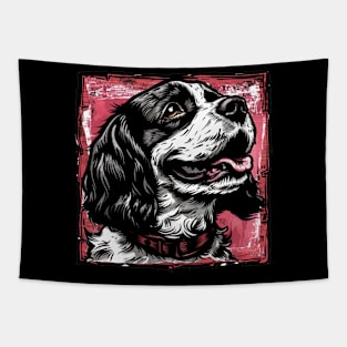 Retro Art English Cocker Spaniel Dog Lover Tapestry