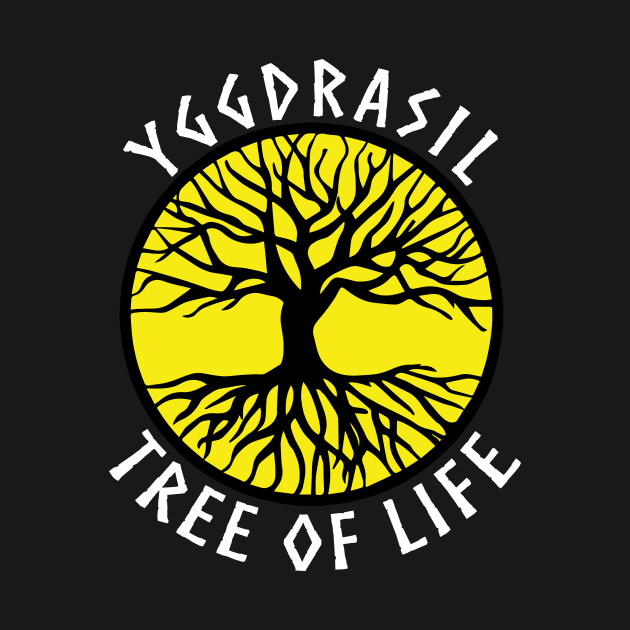 tree of life Yggdrasil Yellow Valhalla Vikings by vikki182@hotmail.co.uk