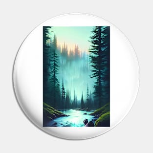 Crystal Clear Water Nature Forest Landscape Pin