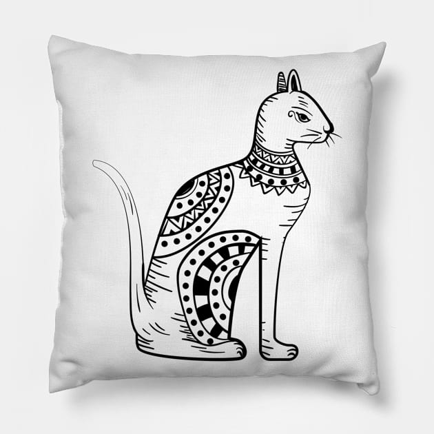 Egyptian Cat Pillow by EarlAdrian