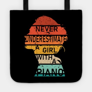 Never Underestimate a Girl with a Piano Tote