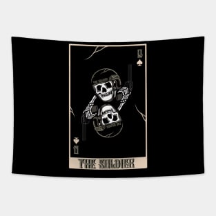 Gun and skull Tapestry