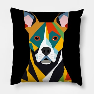 Portrait of Pitbull Pillow