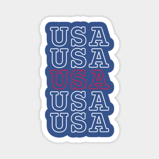 USA white and red pattern Magnet