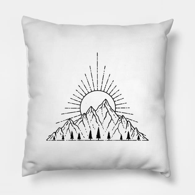 Triangular Sunshine Pillow by SommersethArt