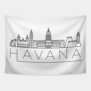 Havana Minimal Skyline Tapestry