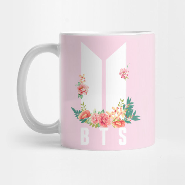 BTS floral logo - Bts Logo Floral - Mug | TeePublic