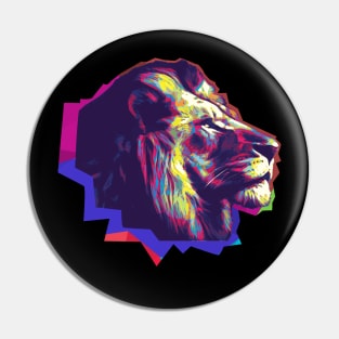 Wpap Pop Art Lion abstract art Pin