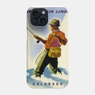 Colorado - Vintage Travel - United Airlines Phone Case