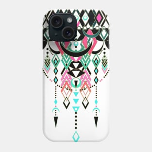 Modern Deco in Pink and Turquoise Phone Case