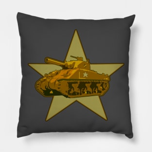 Desert Sherman Tank Pillow