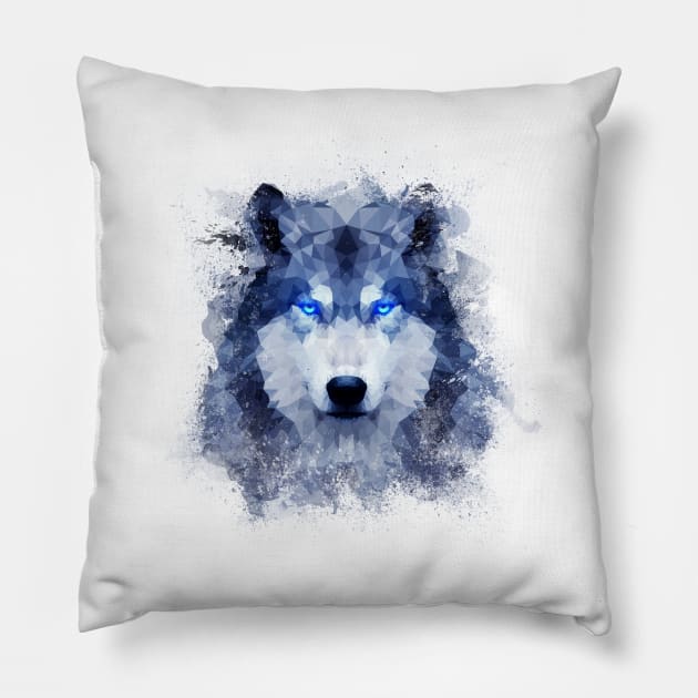 Scatter wolf Pillow by akerly