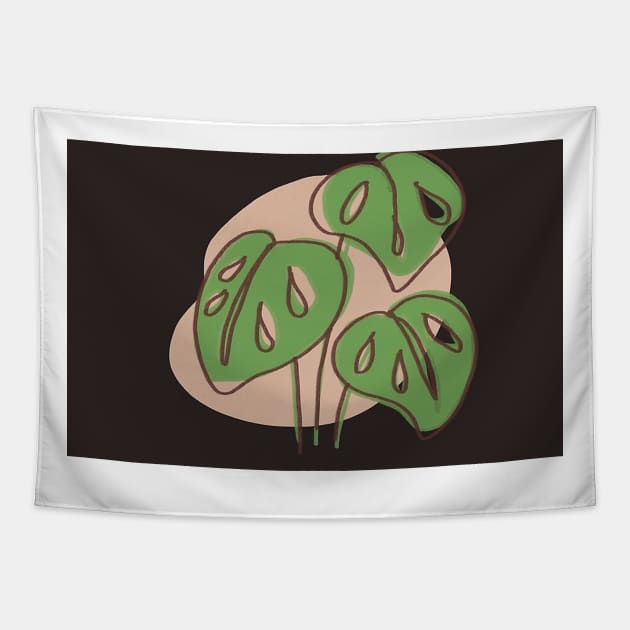 Monstera City Tapestry by sheeniamoon