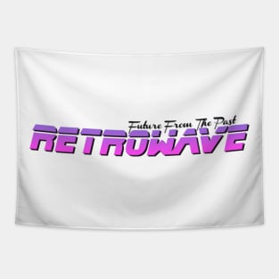 RETROWAVE / FUTURE PAST (on white) Tapestry