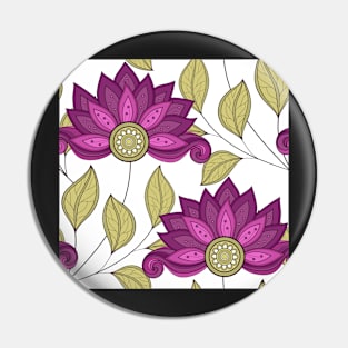 Spring Pattern with Floral Motifs Pin