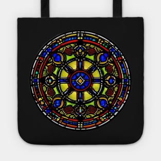 Mystical medival catedral stained glass mosaic sticker Tote
