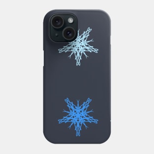 Snowflake pattern design in blue Phone Case