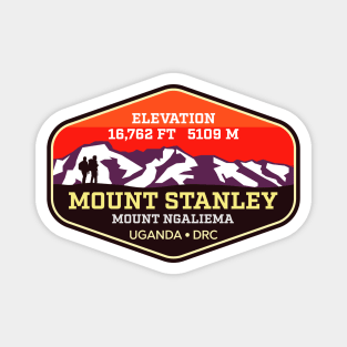 Mount Stanley - Mt Ngaliema - Uganda - Dem. Republic of Congo - Summit Trekking Badge Magnet