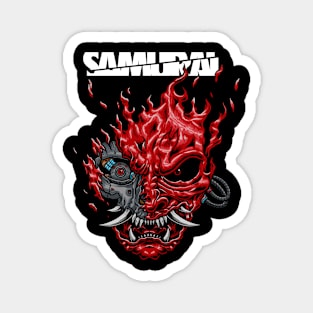 Samurai cyberpunk Magnet
