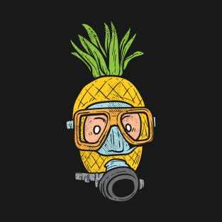 Funny Pineapple Lover Scuba Diver T-Shirt