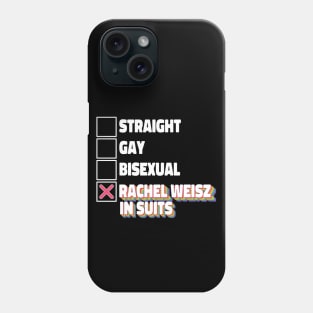 Straight Gay Bisexual Rachel Weisz In Suits Phone Case