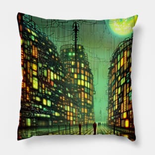 Abstract Cityscape Pillow