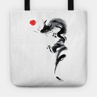 dragon and the red sun Tote