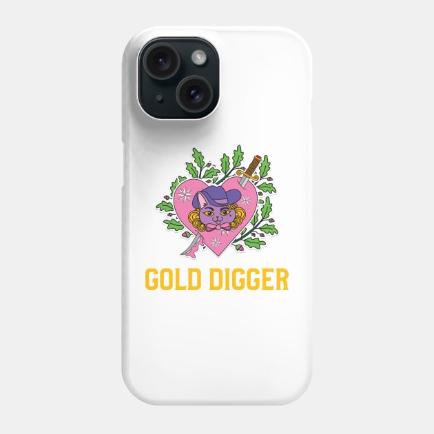 Cute Gold Digger Design Phone Case by Stevie26