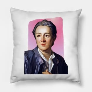 French Philosopher Denis Diderot illustration Pillow