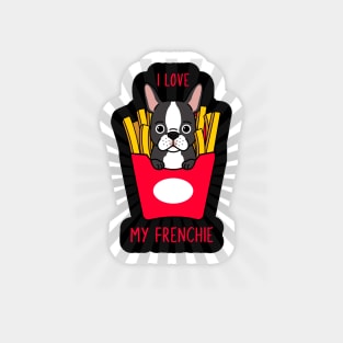 Funny dog - I Love My Frenchie Magnet