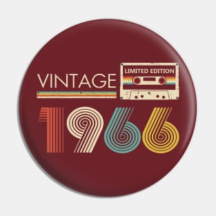 Vintage 1966 Limited Edition Cassette Pin