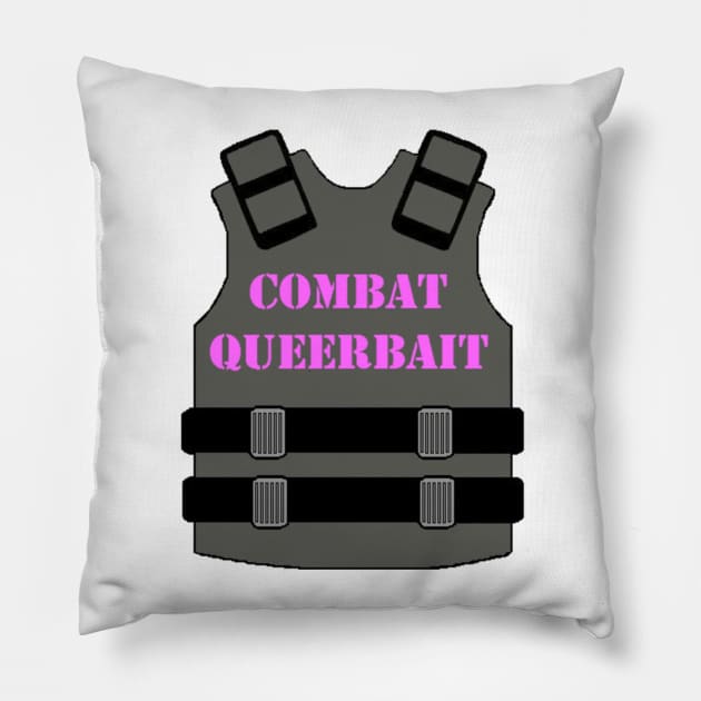 Combat Queerbait Bulletproof Vest Pillow by Queer Quality