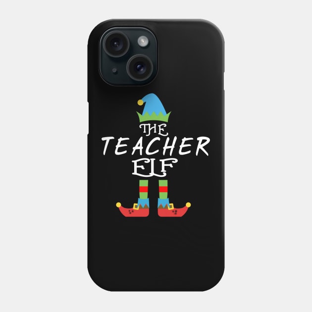 The Teacher Elf Matching Family Group Christmas Party Phone Case by CareTees