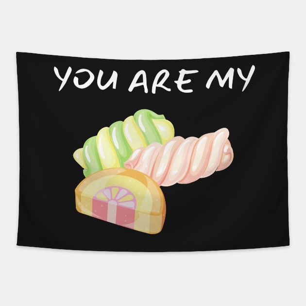 You Are My Marshmallow_(I Am Your Hot Chocolate) Tapestry by leBoosh-Designs