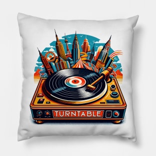 Turntable vintage Pillow