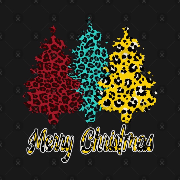 Merry Christmas Buffalo Plaid Trees/ Cheetah Christmas by UranusArts
