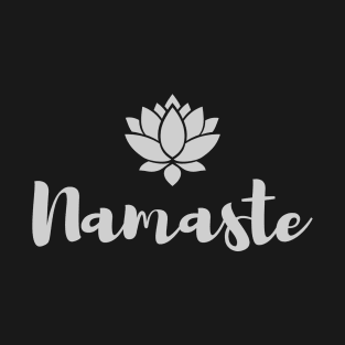 Namaste Lotus Bold - Grey T-Shirt